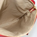 Chloe Clutch Bag Leather Bordeaux Gold Auth bs34240A-16