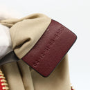 Chloe Clutch Bag Leather Bordeaux Gold Auth bs34240A-18
