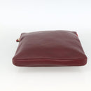 Chloe Clutch Bag Leather Bordeaux Gold Auth bs34240A-8
