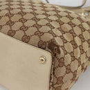 GUCCI GG Canvas Hand Bag Beige Gold 139552 Auth bs34241-10
