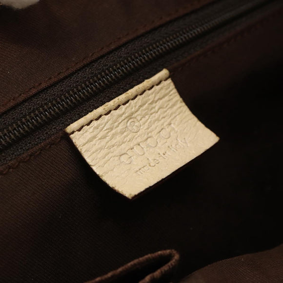 GUCCI GG Canvas Hand Bag Beige Gold 139552 Auth bs34241