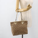 GUCCI GG Canvas Hand Bag Beige Gold 139552 Auth bs34241-22