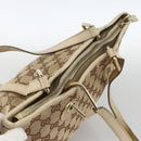 GUCCI GG Canvas Hand Bag Beige Gold 139552 Auth bs34241-6