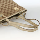 GUCCI GG Canvas Hand Bag Beige Gold 139552 Auth bs34241-7