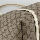 GUCCI GG Supreme Tote Bag PVC Beige Gold 197953 Auth bs34243-11