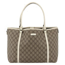 GUCCI GG Supreme Tote Bag PVC Beige Gold 197953 Auth bs34243-2