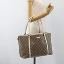 GUCCI GG Supreme Tote Bag PVC Beige Gold 197953 Auth bs34243-21