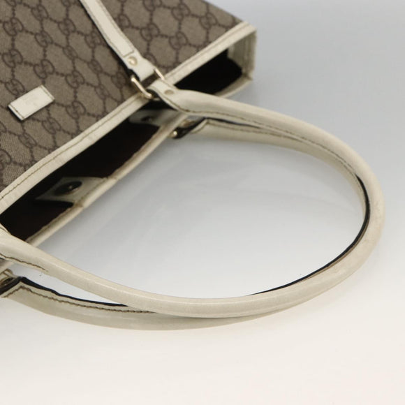 GUCCI GG Supreme Tote Bag PVC Beige Gold 197953 Auth bs34243