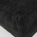 Christian Dior Lady Dior Hand Bag Nylon Black Gold Auth bs34244-15