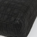 Christian Dior Lady Dior Hand Bag Nylon Black Gold Auth bs34244-16