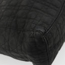 Christian Dior Lady Dior Hand Bag Nylon Black Gold Auth bs34244-9