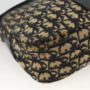 Christian Dior Trotter Canvas Shoulder Bag Navy Gold Auth bs34245-15
