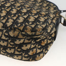 Christian Dior Trotter Canvas Shoulder Bag Navy Gold Auth bs34245-9