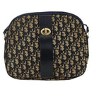 Christian Dior Trotter Canvas Shoulder Bag Navy Gold Auth bs34245-13