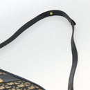 Christian Dior Trotter Canvas Shoulder Bag Navy Gold Auth bs34245-8