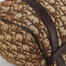 Christian Dior Trotter Canvas Boston Bag Brown Gold Auth bs34246-14