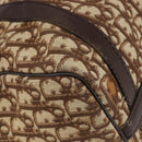 Christian Dior Trotter Canvas Boston Bag Brown Gold Auth bs34246-16