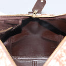 Christian Dior Trotter Canvas Boston Bag Brown Gold Auth bs34246-17