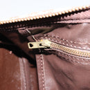 Christian Dior Trotter Canvas Boston Bag Brown Gold Auth bs34246-19