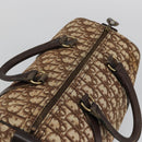 Christian Dior Trotter Canvas Boston Bag Brown Gold Auth bs34246-6