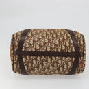 Christian Dior Trotter Canvas Boston Bag Brown Gold Auth bs34246-5