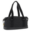 GUCCI GG Canvas Hand Bag Black Gold 92734 Auth bs34247-1