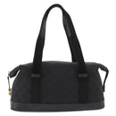GUCCI GG Canvas Hand Bag Black Gold 92734 Auth bs34247-13