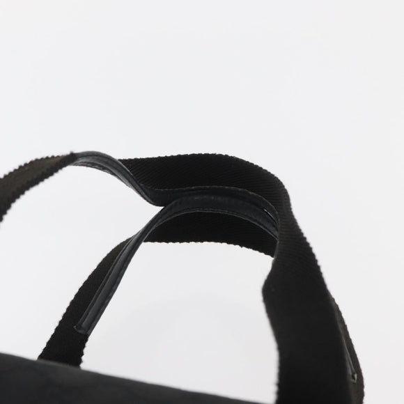GUCCI GG Canvas Hand Bag Black Gold 92734 Auth bs34247