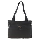 PRADA Tote Bag Nylon Black Silver Auth bs34250-13