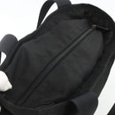 PRADA Tote Bag Nylon Black Silver Auth bs34250-6