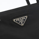 PRADA Hand Bag Nylon Black Silver Auth bs34251-17