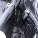 PRADA Hand Bag Nylon Black Silver Auth bs34251-20