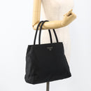 PRADA Hand Bag Nylon Black Silver Auth bs34251-25