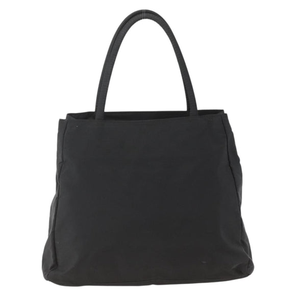 PRADA Hand Bag Nylon Black Silver Auth bs34251