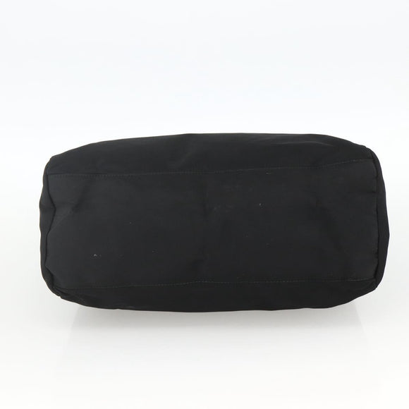 PRADA Hand Bag Nylon Black Silver Auth bs34251