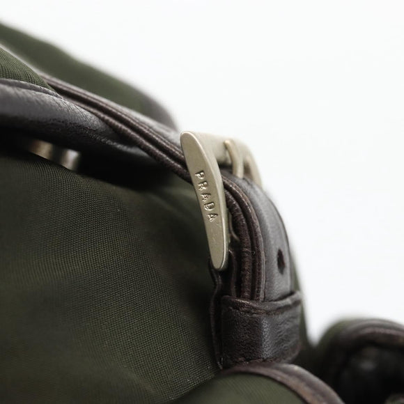 PRADA Backpack Nylon Green Silver Auth bs34256