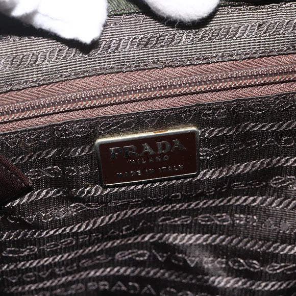 PRADA Backpack Nylon Green Silver Auth bs34256