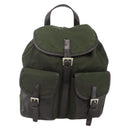 PRADA Backpack Nylon Green Silver Auth bs34256-13