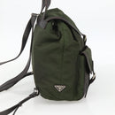 PRADA Backpack Nylon Green Silver Auth bs34256-3