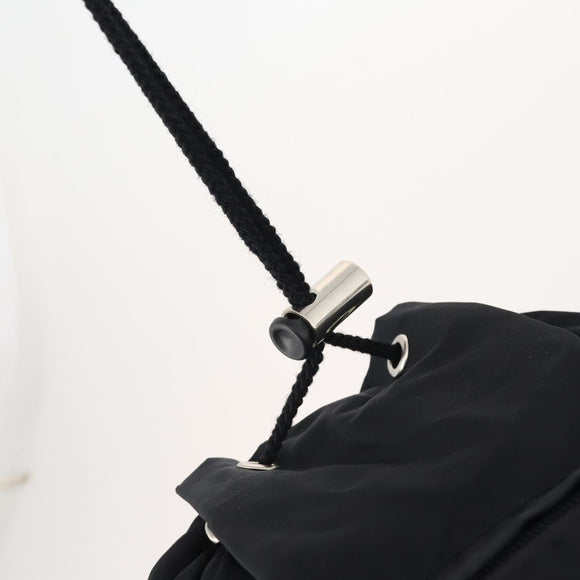 PRADA Backpack Nylon Black Silver Auth bs34260