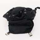 PRADA Backpack Nylon Black Silver Auth bs34260-23