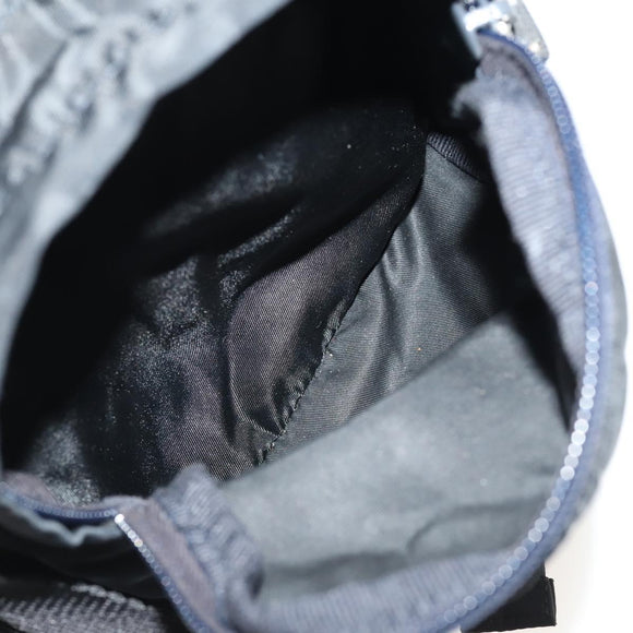 PRADA Backpack Nylon Black Silver Auth bs34260