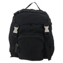 PRADA Backpack Nylon Black Silver Auth bs34260-13