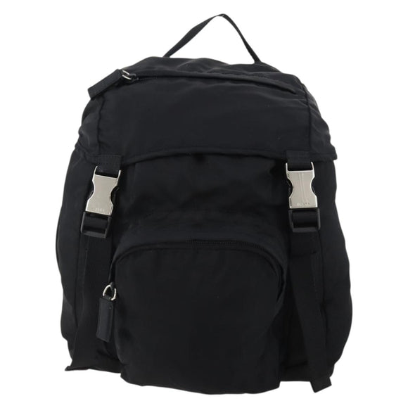 PRADA Backpack Nylon Black Silver Auth bs34260
