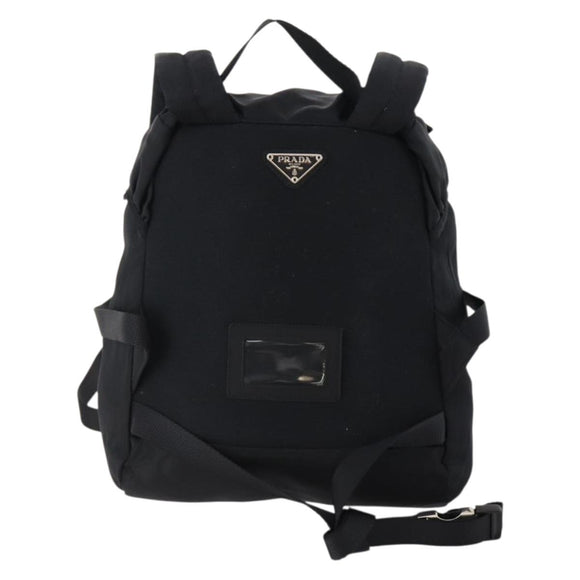PRADA Backpack Nylon Black Silver Auth bs34260