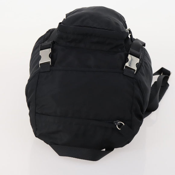 PRADA Backpack Nylon Black Silver Auth bs34260
