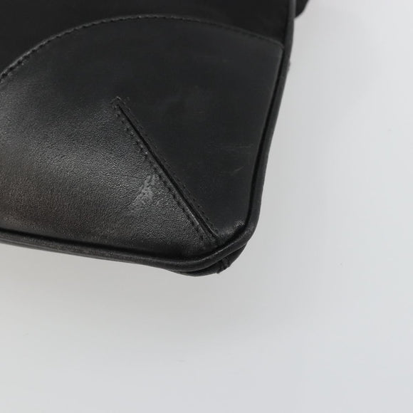 PRADA Hand Bag Nylon Black Silver Auth bs34261