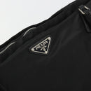 PRADA Hand Bag Nylon Black Silver Auth bs34261-17