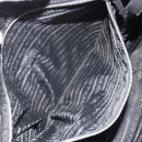 PRADA Hand Bag Nylon Black Silver Auth bs34261-22