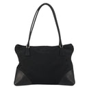 PRADA Hand Bag Nylon Black Silver Auth bs34261-2